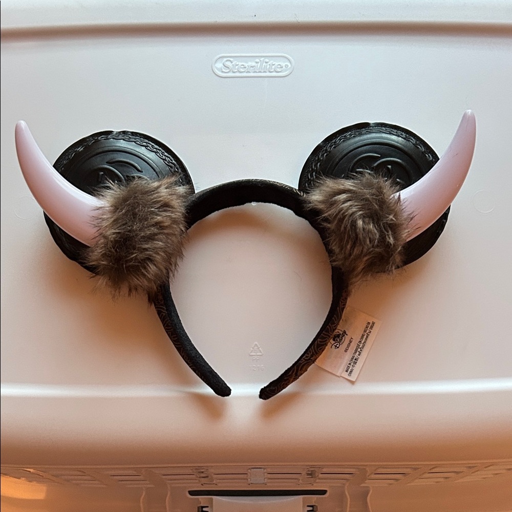 Disney Norway Viking Horn Mickey Ears Headband with Faux Fur